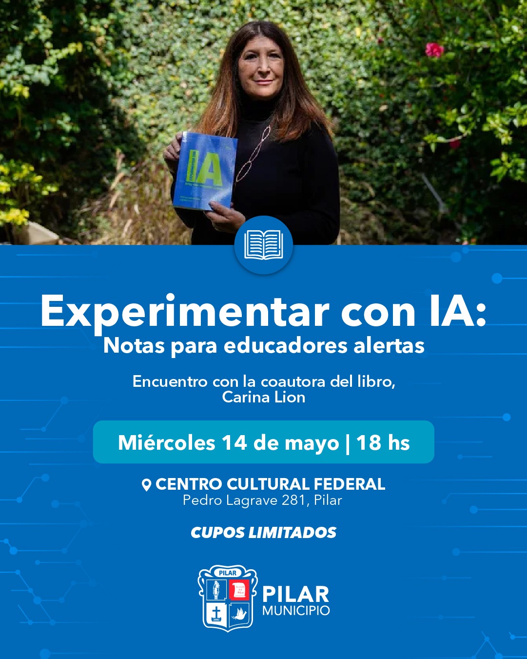 Flyer presentación libro IA