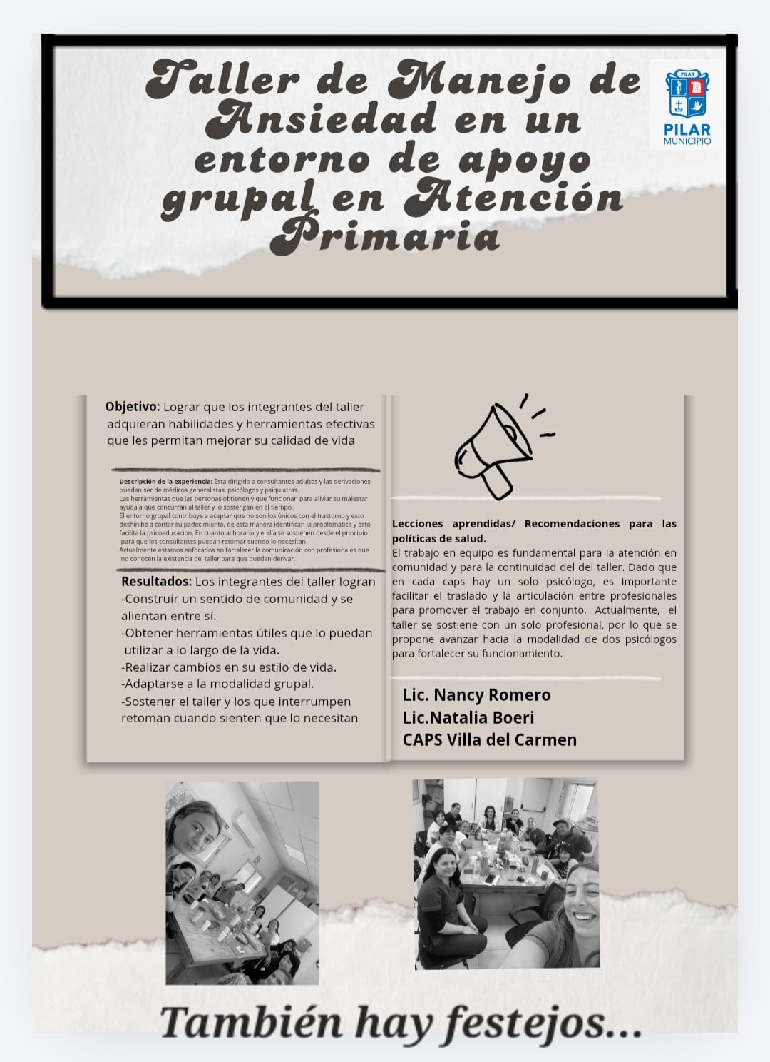 Taller de manejo de ansiedad en un entorno de apoyo grupal en APS